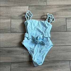 DEVON WINDSOR Light Blue One-Piece Swimsuit